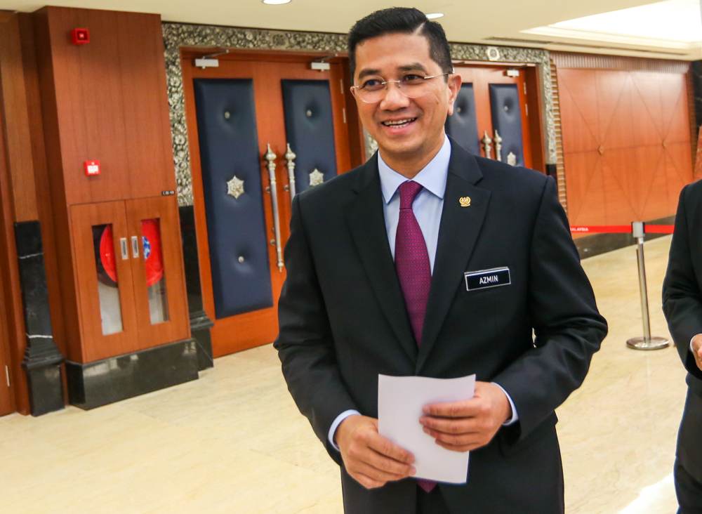 Economic Affairs Minister Datuk Seri Mohamed Azmin Ali is pictured at Parliament in Kuala Lumpur October 22, 2019. u00e2u20acu2022 Picture by Firdaus Latif