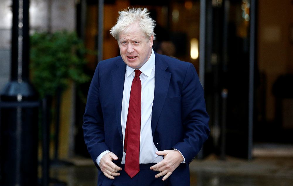 Britain's Prime Minister Boris Johnson is seen outside the venue for the Conservative Party annual conference in Manchester October 1, 2019. u00e2u20acu201d Reuters pic