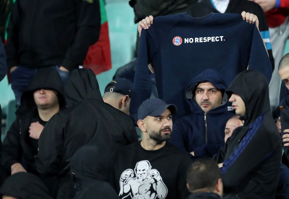 Bulgaria fans during the match against England, October 15, 2019. u00e2u20acu2022 Reuters pic