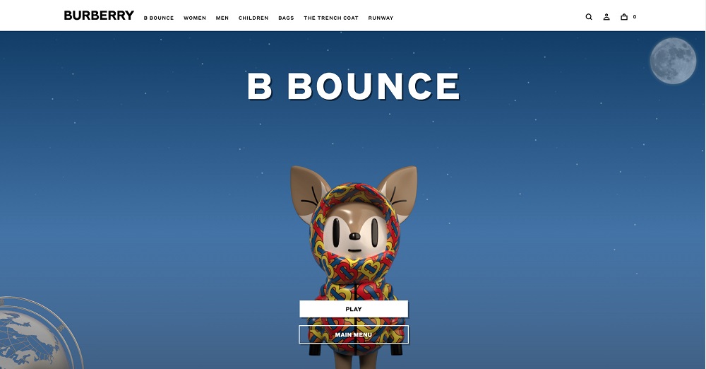 Visitors to the Burberry site, seen here in a screengrab, can play u00e2u20acu02dcB Bounceu00e2u20acu2122 by Burberry. u00e2u20acu201d Picture courtesy of Burberry