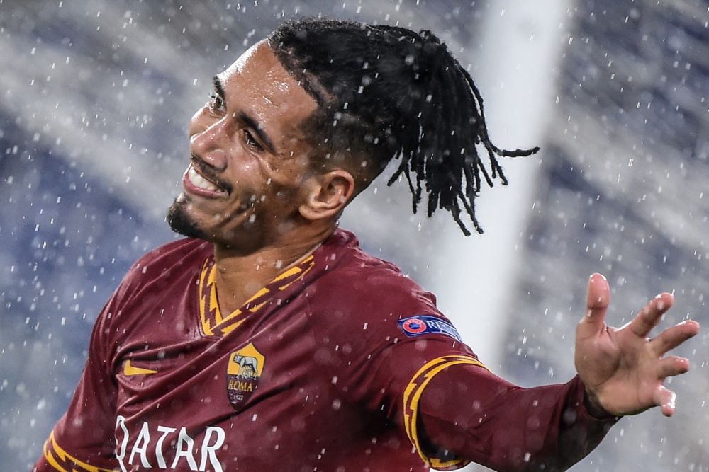 AS Roma's English defender Chris Smalling reacts during the Uefa Europa League Group J football match AS Roma vs Borussia Moenchengladbach at the Olympic stadium in Rome October 24, 2019. u00e2u20acu201d AFP pic