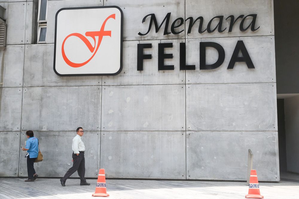 The Felda logo is seen at its headquarters in Kuala Lumpur October 9, 2019. u00e2u20acu201d Picture by Choo Choy May