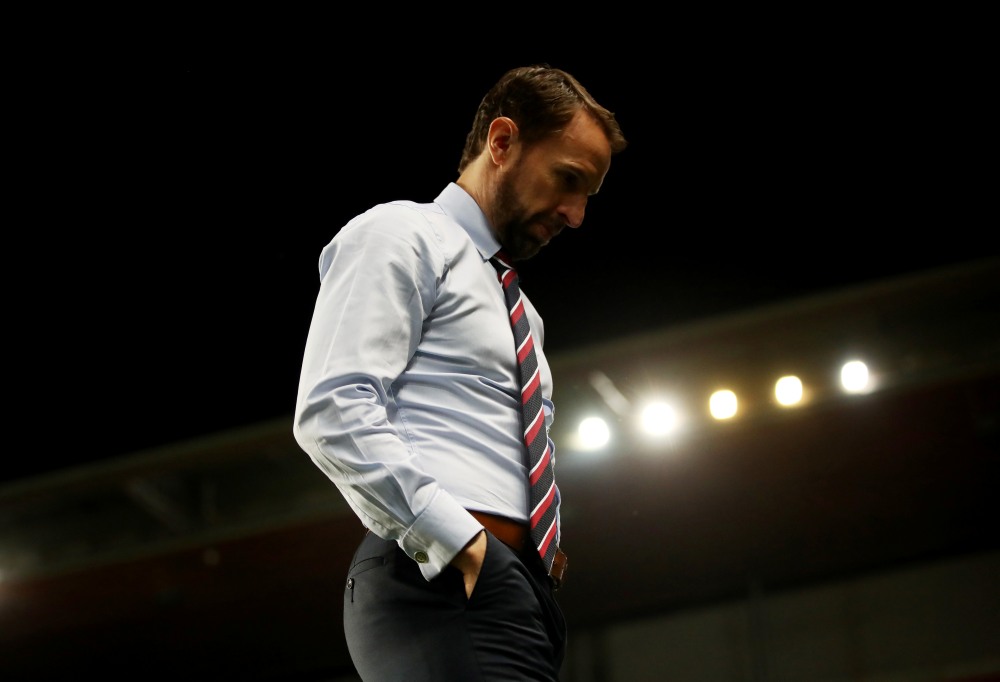England manager Gareth Southgate looks dejected after the match against Czech Republic, October 12, 2019. u00e2u20acu2022 Reuters pic