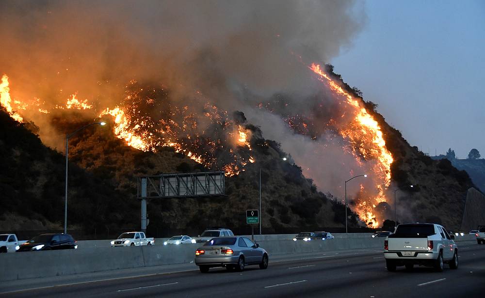 The Getty Fire burns near the Getty Centre along the 405 freeway north of Los Angeles, California October 28, 2019. u00e2u20acu201d Reuters pic