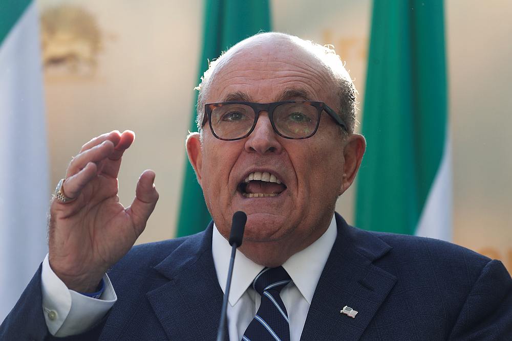 Former New York City Mayor Rudy Giuliani speaks during a rally to support a leadership change in Iran outside the UN headquarters in New York September 24, 2019. u00e2u20acu201d Reuters pic