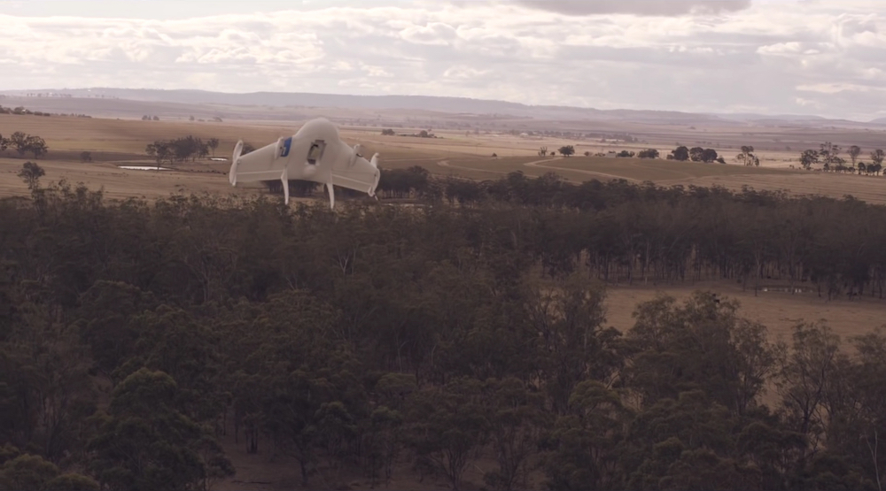 The Alphabet subsidiary Wing has become the first company in the US to deliver packages by drone. u00e2u20acu201d YouTube screengrab via AFP