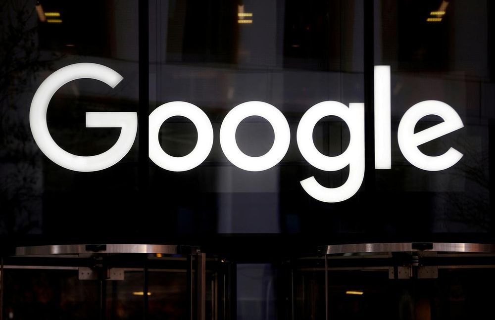 The Google logo is pictured at the entrance to the Google offices in London, January 18, 2019. u00e2u20acu201d Reuters pic