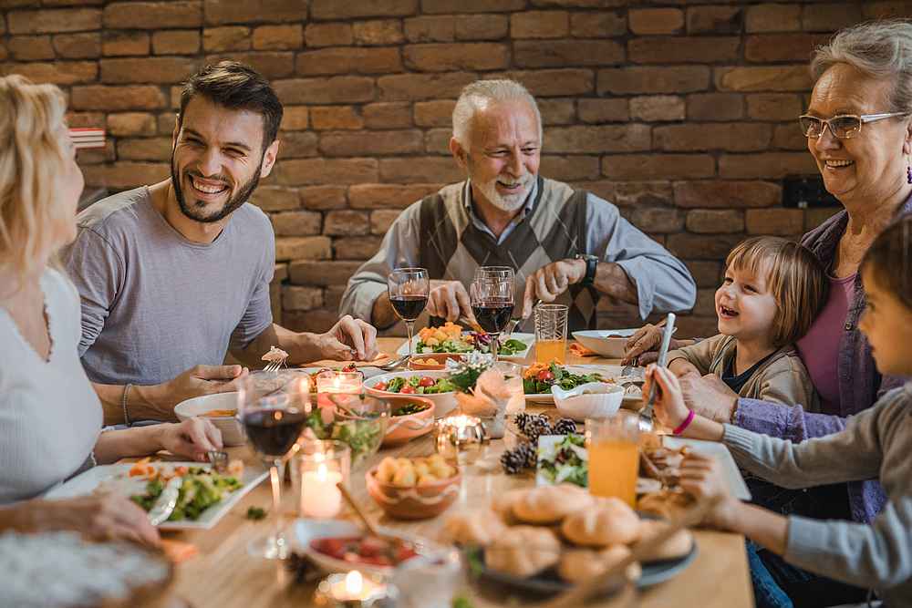 Research has shown that people eating in groups may consume up to 48 per cent more food than those eating alone. u00e2u20acu201d skynesher/IStock.com pic via AFPn