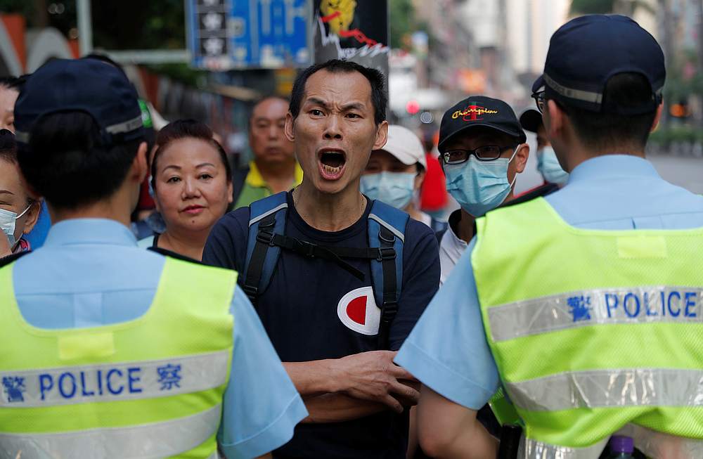 Anti-government protesters shout slogans in front of Wan Chai station, on Chinau00e2u20acu2122s National Day in Hong Kong October 1, 2019. u00e2u20acu201d Reuters pic