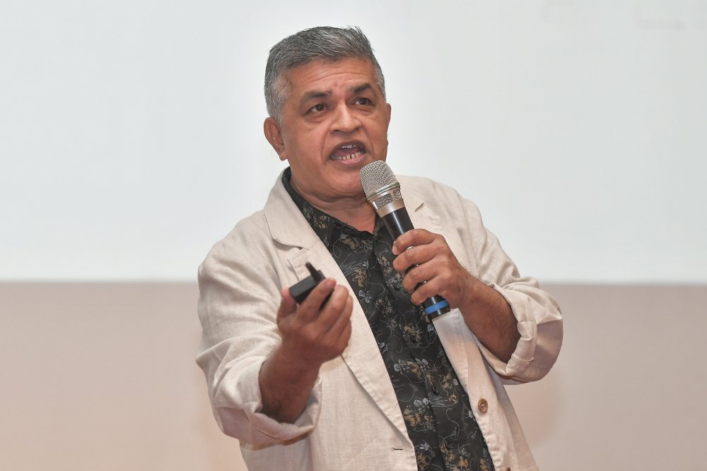 Cartoonist Zunar speaks during IDEAS 4th Liberalism Conference in Kuala Lumpur October 19, 2019. u00e2u20acu2022 Picture by Miera Zulyana