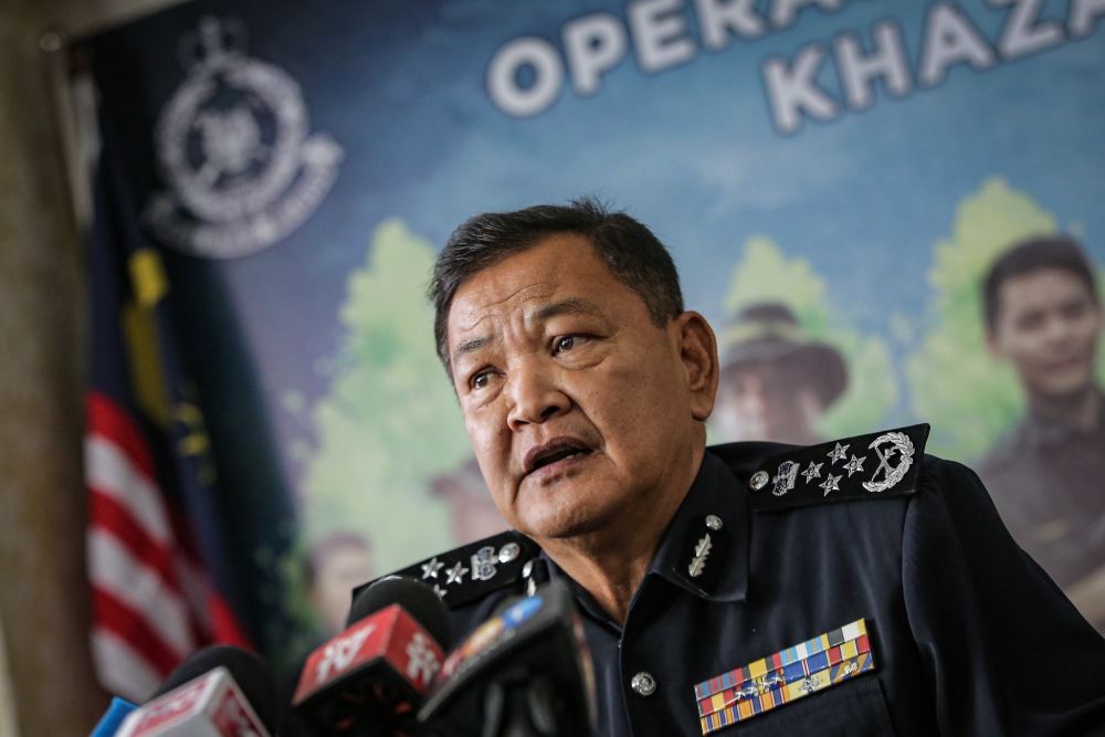 IGP Datuk Seri Abdul Hamid Bador speaks during a press conference in Bukit Aman October 30, 2019. u00e2u20acu2022 Picture by Hari Anggara