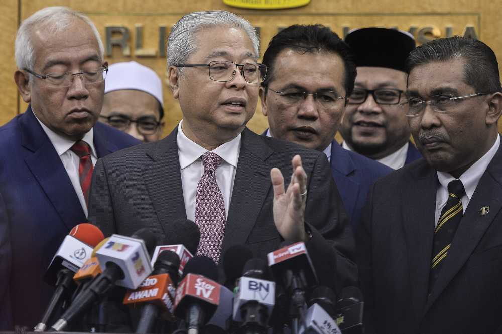 Opposition Leader Datuk Seri Ismail Sabri Yaakob speaks during a press conference in Parliament, October 24, 2019. u00e2u20acu2022 Picture by Miera Zulyana