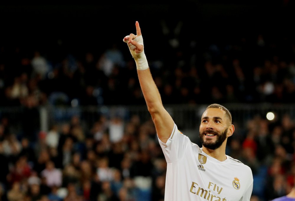 Real Madrid's Karim Benzema celebrates after scoring thei fourth goal against Leganes October 31, 2019. u00e2u20acu2022 Reuters pic