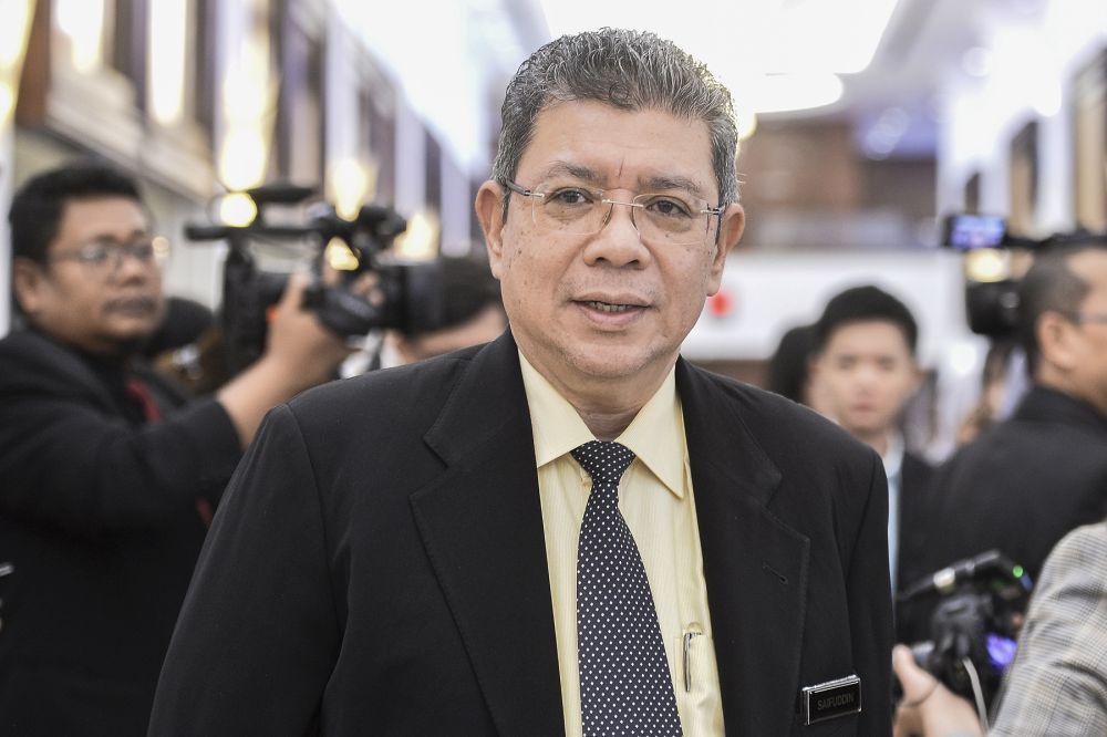 Foreign Affairs Minister Datuk Saifuddin Abdullah is pictured at Parliament October 17, 2019. u00e2u20acu201d Picture by Miera Zulyana