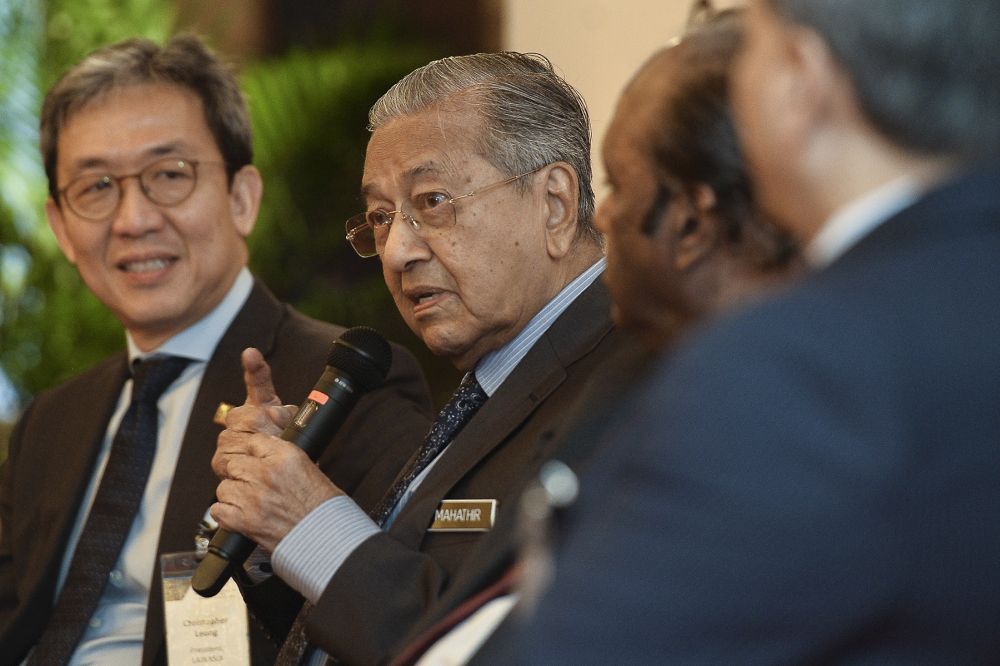 Prime Minister Tun Dr Mahathir Mohammad speaks during the  LawAsia Constitutional and Rule of Law Conference 2019 at One World Hotel, Petaling Jaya October 4,2019. u00e2u20acu201d Picture by Miera Zulyanann