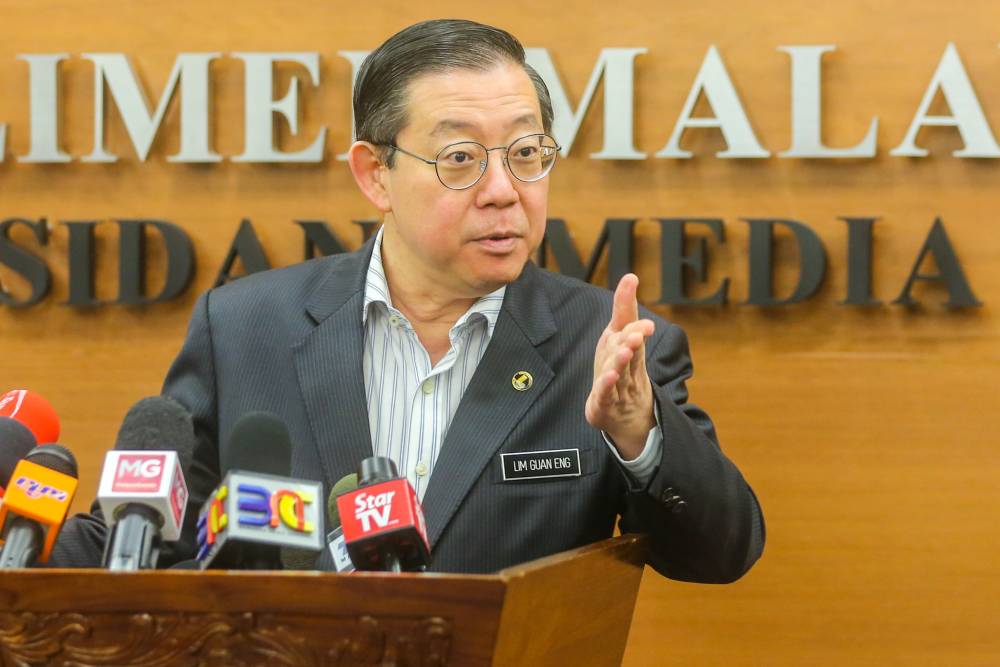 Finance Minister Lim Guan Eng speaks during a press conference at Parliament in Kuala Lumpur October 12, 2019. u00e2u20acu2022 Picture by Firdaus Latif