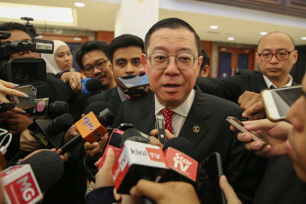 Finance Minister Lim Guan Eng speaks to reporters at Parliament in Kuala Lumpur October 30, 2019. u00e2u20acu201d Picture by Yusof Mat Isa