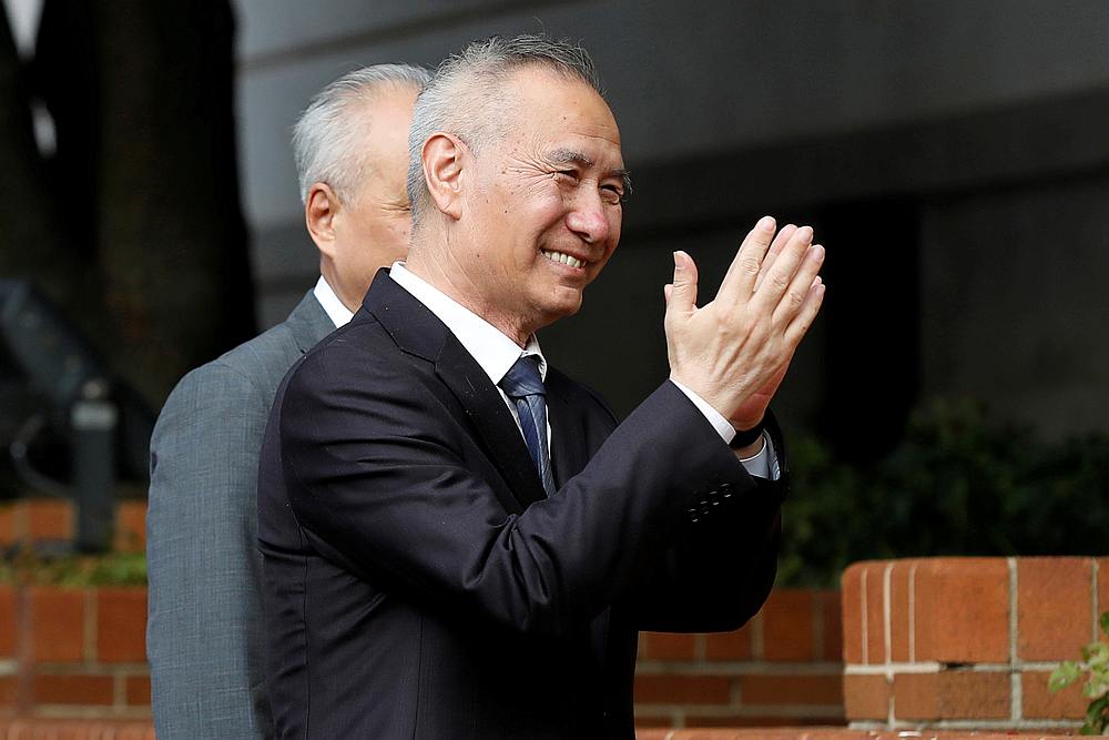 China's Vice Premier Liu He arrives for the US-China trade negotiations in Washington October 10, 2019. u00e2u20acu201d Reuters pic