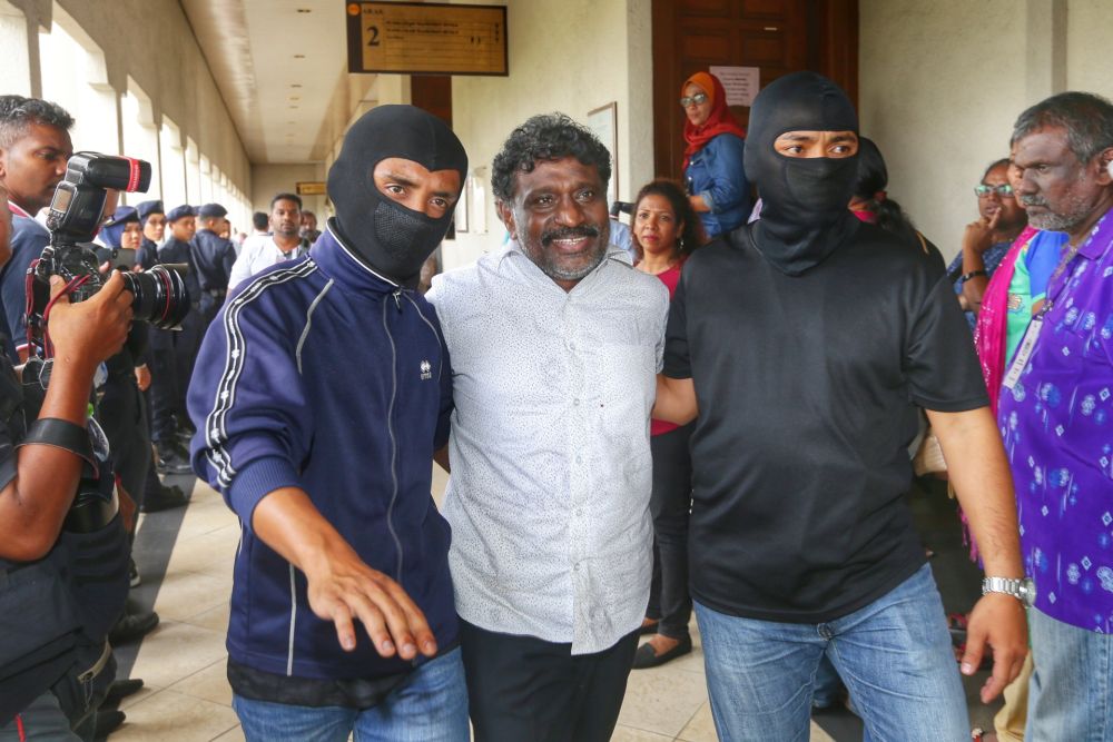 Suspected Liberation Tigers of Tamil Eelam sympathiser B. Subramaniam is pictured at the Kuala Lumpur High Court October 31, 2019. u00e2u20acu201d Picture by Ahmad Zamzahuri