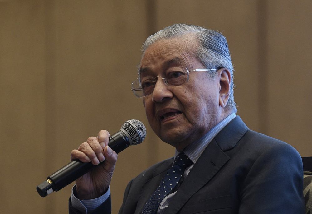 Tun Dr Mahathir Mohamad speaks during a Q&A session at Malaysia Beyond 2020 conference by ISIS Malaysia at Hilton Kuala Lumpur today, October 21, 2019. u00e2u20acu2022 Bernama pic