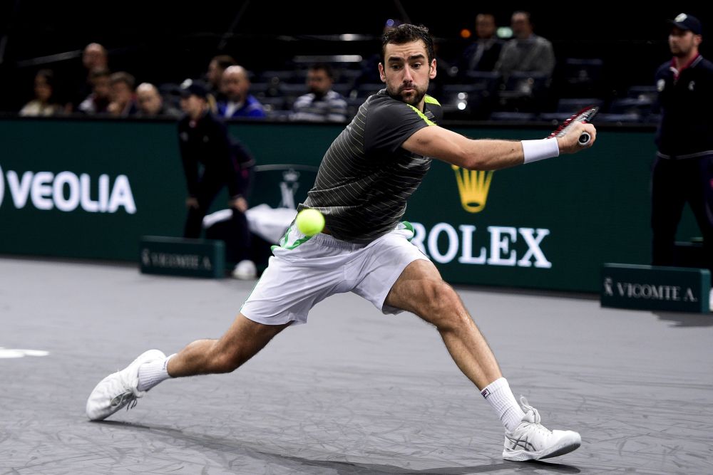 Marin Cilic in action against Hubert Hurkacz at the Paris Masters. u00e2u20acu201d Reuters pic