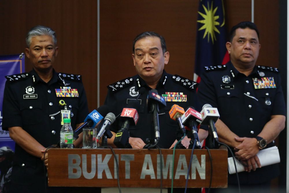 Deputy Inspector-General of Police Datuk Mazlan Mansor speaks at the launch of the Royal Malaysian Police e-recruitment system at Bukit Aman in Kuala Lumpur October 29, 2019. u00e2u20acu201d Picture by Yusof Mat Isa