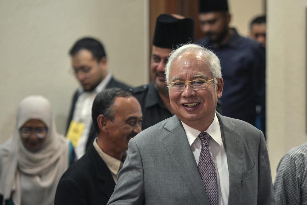Datuk Seri Najib Razak is seen leaving the Kuala Lumpur High Court Complex, October 23, 2019. u00e2u20acu2022Picture by Shafwan Zaidon
