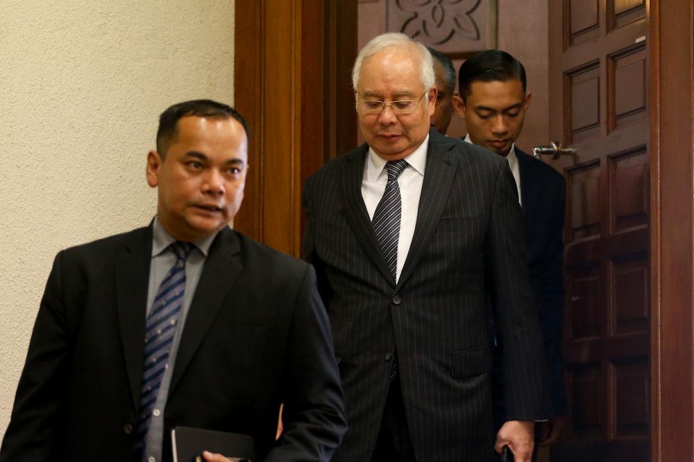 Datuk Seri Najib Razak is pictured at the Kuala Lumpur High Court October 24, 2019. u00e2u20acu2022 Picture by Firdaus Latif