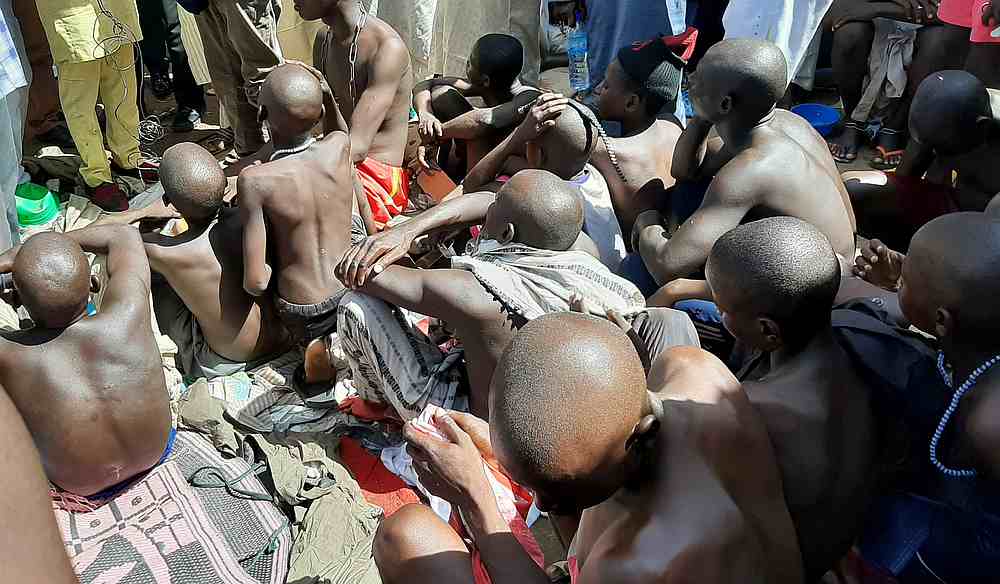 Men and boys are pictured after being rescued by police in Sabon Garin, in Daura local government area of Katsina state, Nigeria October 14, 2019. u00e2u20acu201d Reuters pic
