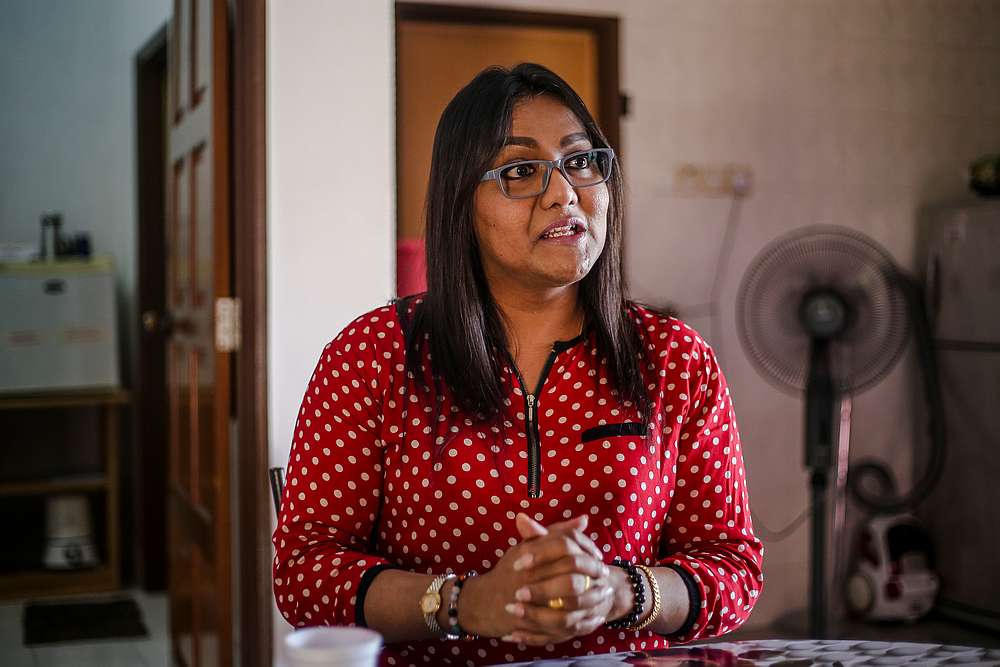 Nisha Ayub pictured at T-Home, a project she started to provide shelter to vulnerable elderly trans women in Kuala Lumpur. u00e2u20acu201d Picture by Firdaus Latif