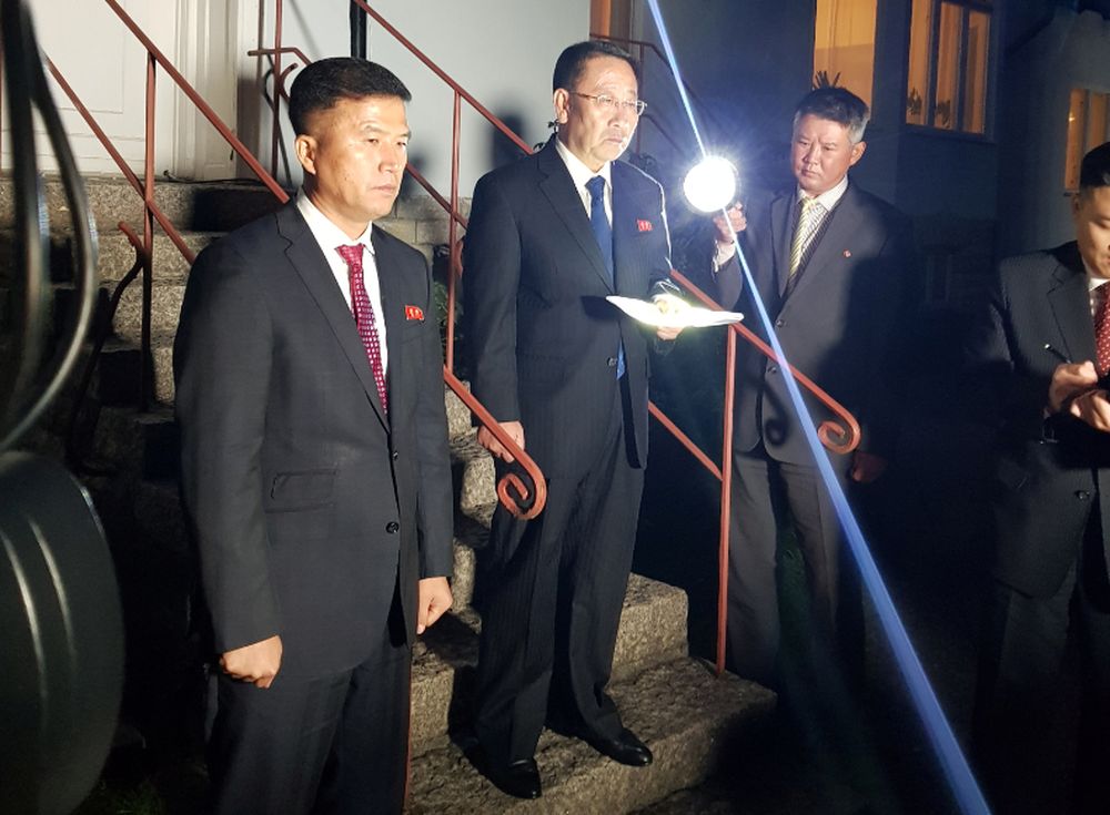 North Koreau00e2u20acu2122s chief nuclear negotiator Kim Myong Gil is seen outside the North Korean embassy in Stockholm, Sweden October 5, 2019. u00e2u20acu201d Reuters pic