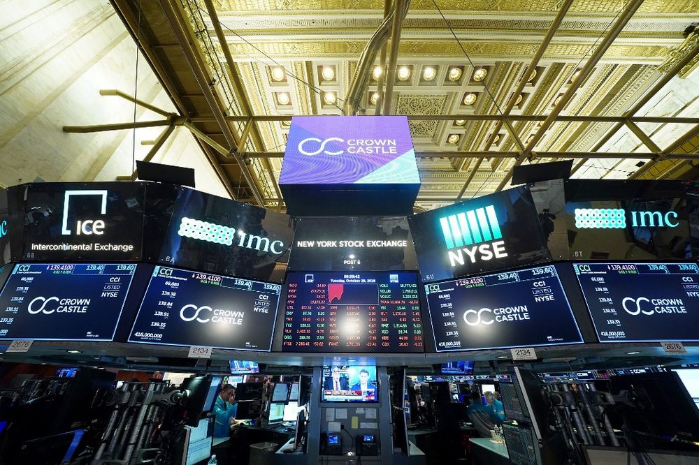 A view of the trading floor during Crown Castle At The New York Stock Exchange For Their 25th Anniversary at New York Stock Exchange on October 29, 2019 in New York City. u00e2u20acu201d AFP pic