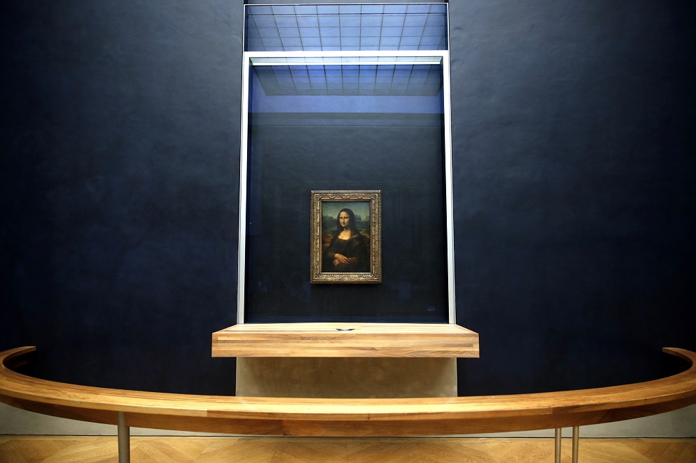The painting Mona Lisa by Leonardo Da Vinci it returns in the gallery where it is normally displayed, after works on the colour of the walls and a new glass screen, at the Louvre museum in Paris October 7, 2019. u00e2u20acu2022 Reuters pic          
