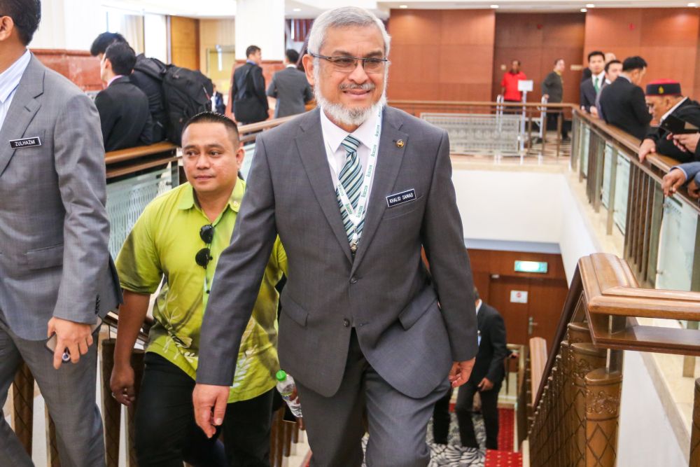 Federal Territories Minister Khalid Samad is pictured at Parliament in Kuala Lumpur October 10, 2019. u00e2u20acu201d Picture by Firdaus Latif