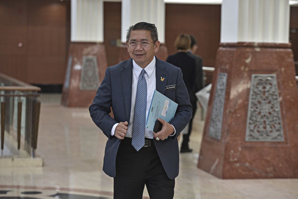 Agriculture and Agro-based Industry Minister Datuk Salahuddin Ayub arrives at Parliament in Kuala Lumpur October 29, 2019. u00e2u20acu201d Picture by Shafwan Zaidon