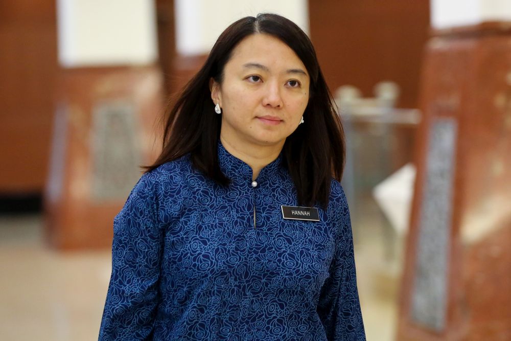 Women, Family and Community Development Deputy Minister Hannah Yeoh is pictured at Parliament in Kuala Lumpur October 30, 2019. u00e2u20acu201d Picture by Yusof Mat Isa