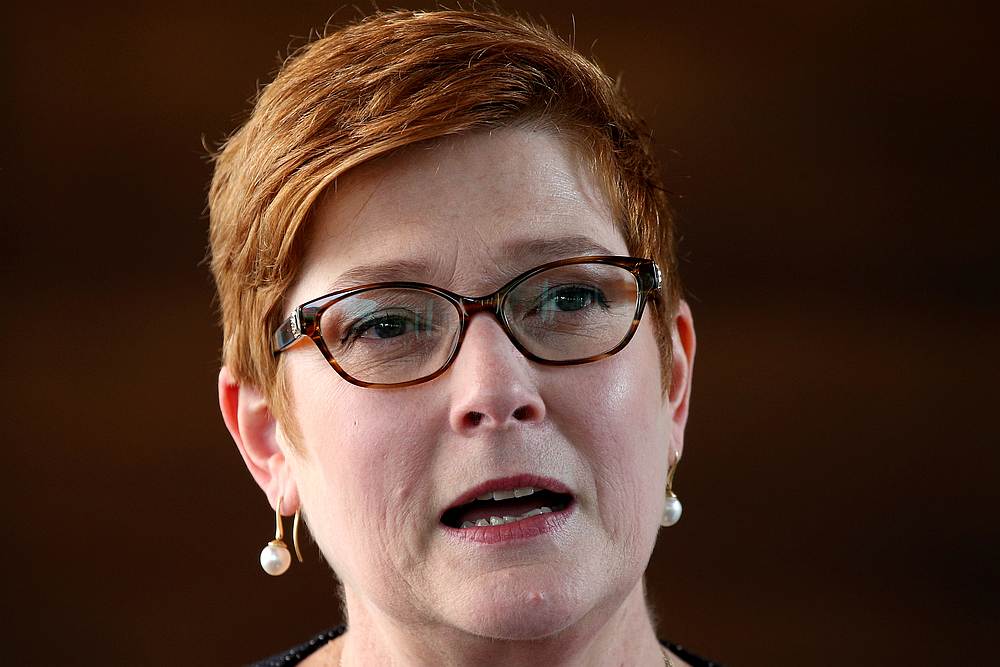Australia's Foreign Minister Marise Payne speaks at a news conference in Bangkok, Thailand January 10, 2019. u00e2u20acu201d Reuters pic