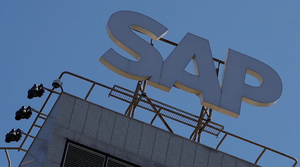 A view shows a sign with the logo of SAP software company on the roof of an office building in Moscow, Russia April 23, 2018. u00e2u20acu201d Reuters pic
