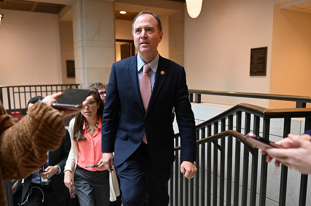 US House Intelligence Committee Chair Adam Schiff leaves a hearing with Lt Col Alexander Vindman testifying on Capitol Hill in Washington October 29, 2019. u00e2u20acu201d Reuters pic