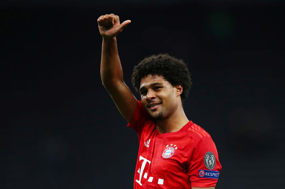 Bayern Munich's Serge Gnabry celebrates after the match against Tottenham Hotspur. u00e2u20acu201d Reuters pic