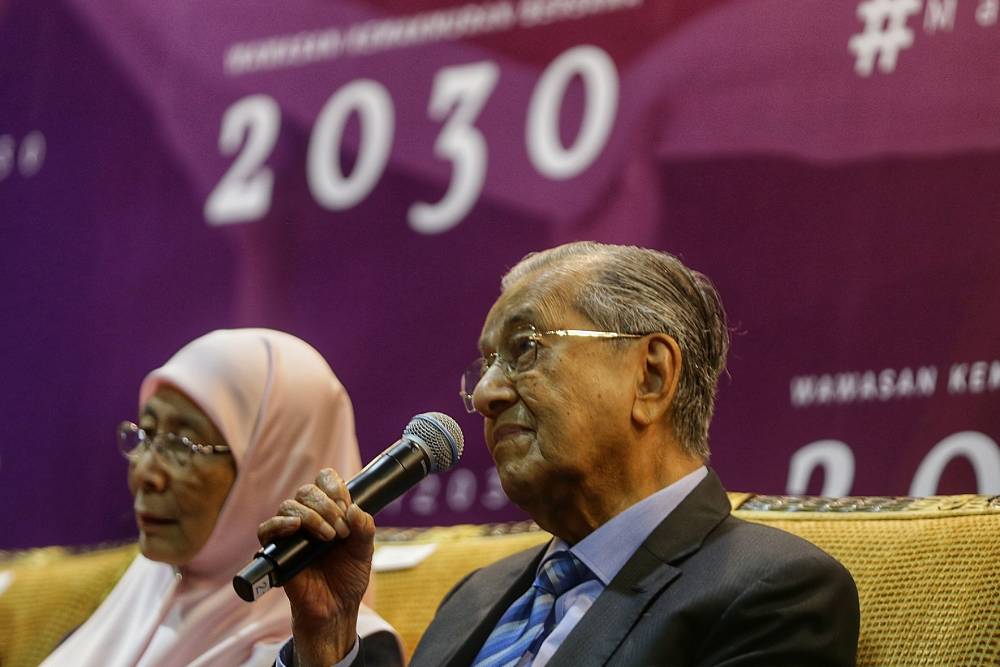 Prime Minister Tun Dr Mahathir Mohamad speaks during the launch of the Shared Prosperity Vision 2030 in Kuala Lumpur October 5, 2019. u00e2u20acu2022 Picture by Ahmad Zamzahuri
