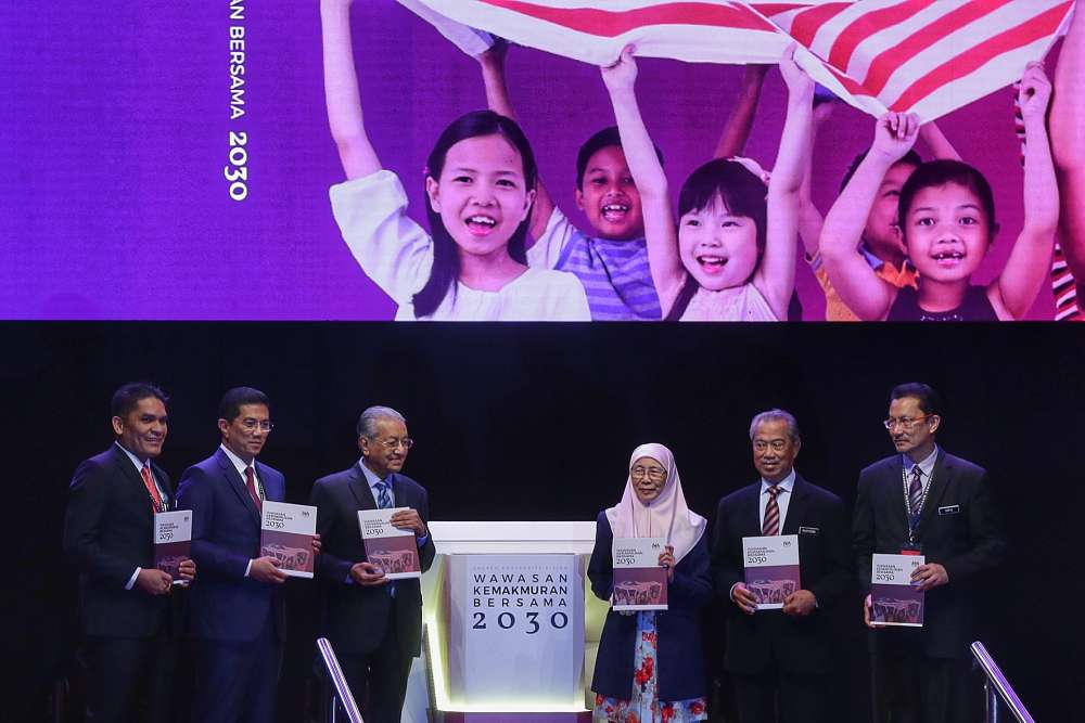 Prime Minister Tun Dr Mahathir Mohamad officiates the new Shared Prosperity Vision 2030 in Kuala Lumpur October 5, 2019. u00e2u20acu2022 Picture by Ahmad Zamzahuri