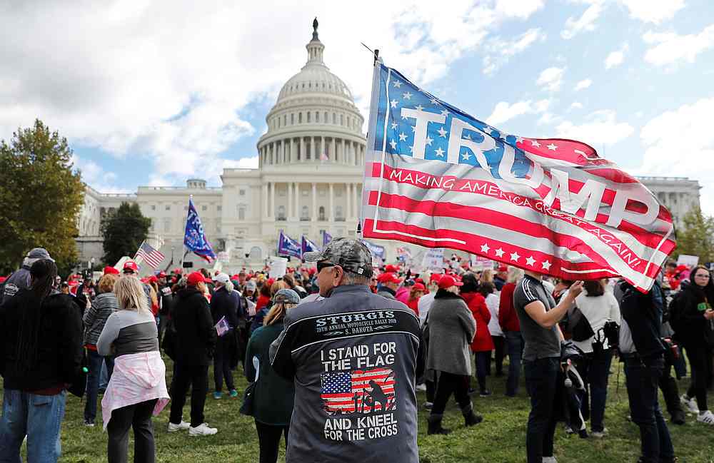 Supporters of US President Donald Trump rally against the congressional impeachment inquiry outside the US Capitol building in Washington October 17, 2019. u00e2u20acu201d Reuters pic