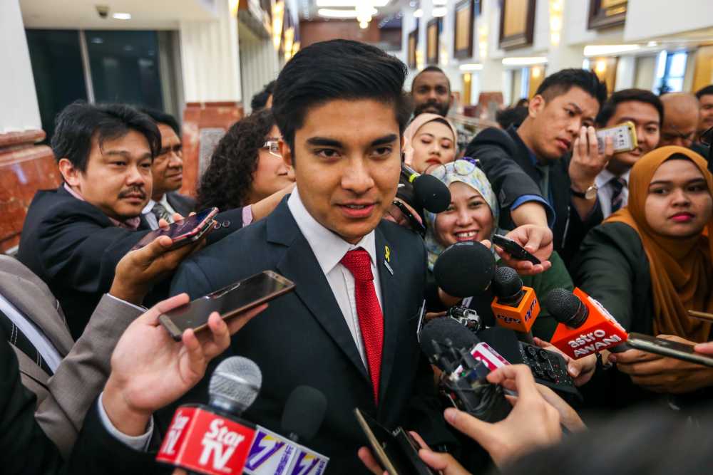 Youth and Sports Minister Syed Saddiq speaks during a press conference at Parliament in Kuala Lumpur October 22, 2019. u00e2u20acu2022 Picture by Firdaus Latif