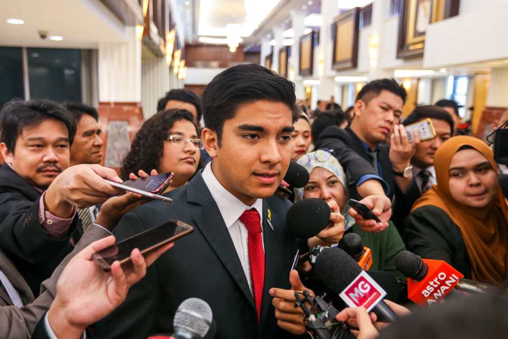 Youth and Sports Minister Syed Saddiq speaks during a press conference at Parliament in Kuala Lumpur October 22, 2019. u00e2u20acu2022 Picture by Firdaus Latif
