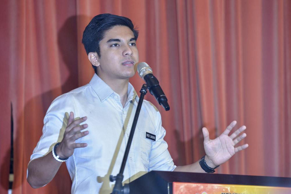 Youth and Sports Minister Syed Saddiq Syed Abdul Rahman speaks during the launch of SKIL'19 skill symposium in Putrajaya October 24, 2019. u00e2u20acu2022 Picture by Shafwan Zaidon