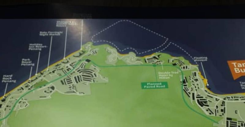 A map of the proposed project off Tanjung Bungah. u00e2u20acu201d Picture courtesy of Yan Lee