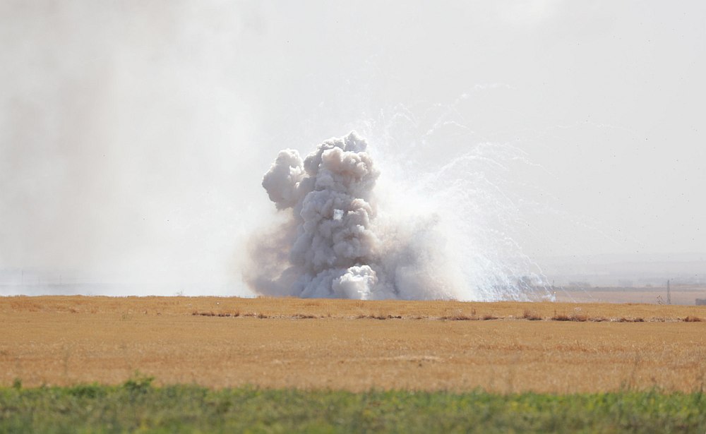 Smoke rises near the border town of Tel Abyad, Syria October 12, 2019. u00e2u20acu201d Reuters pic