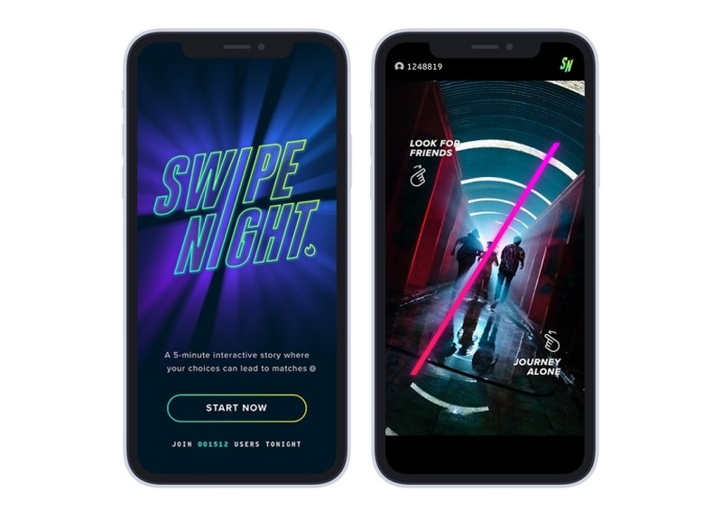Tinder launches Swipe Night, an interactive game for Gen Z users. u00e2u20acu2022 Picture courtesy of Tinder via AFP