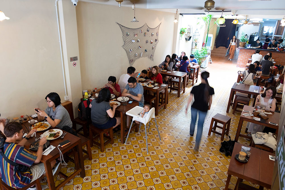 The new Toh Soon Coffee Cave Cafe along Bishop Street.